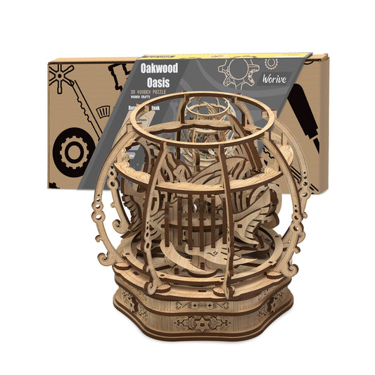 US Local Fashion Simple Oak Oasis Shape Puzzle Toys