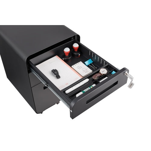 US Local 3 Drawer Mobile Filing Cabinet, Simple Style Multi-functional Locker