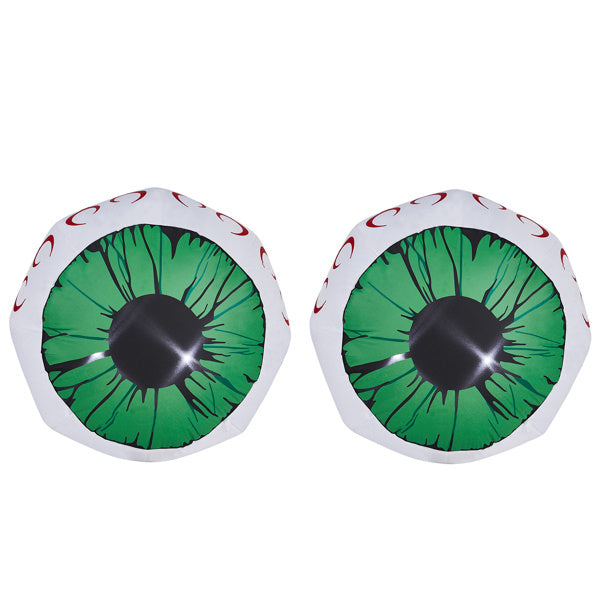 2PCS 3ft Green Eyed Ball ,2 White LED Lights Halloween Inflatable Decoration 12V