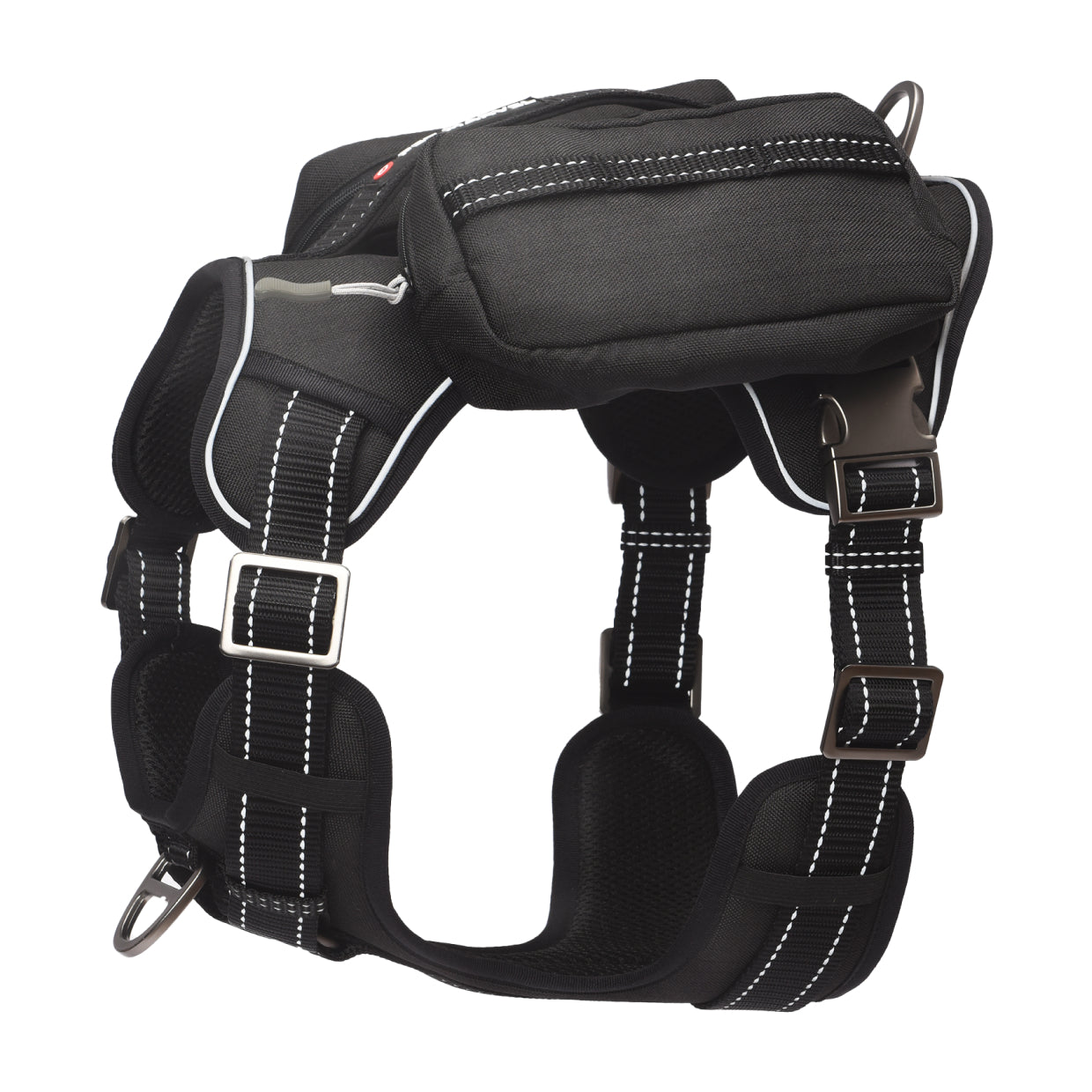 US Local PETMARVEL High-Perfomance Tactical Dog Harness With Backpack, No Pull Front Clip & Metal Buckles