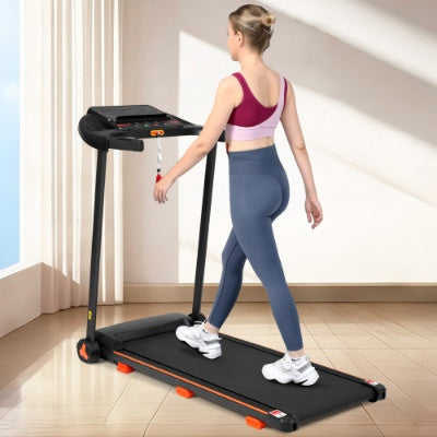 US Local NEW Treadmills For Home, 2.5HP Quiet Folding Treadmill With Heart Rate Sensor, 300lbs Weight Capacity, 7.5MPH, Incline Treadmill With USB Charge Station Bluetooth Speaker, 6 Shock-Absorbing