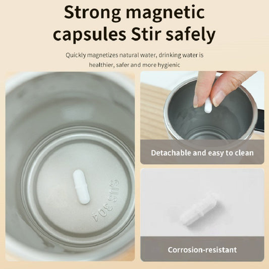 US Local Automatic Coffee Stirring Cup, Stainless Steel Self-stirring Coffee Cup With Lid, Automatic Stirring, LED Intelligent Display Temperature