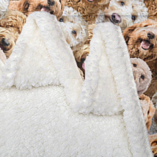 US & UK Local Cockapoos Fleece Blanket Fuzzy Dogs Blanket For Kids Adults Cute Puppy Cockapoos Throw Blanket Puppy Dog Animal Pattern Sherpa Blankets Cockapoos Gifts For Women