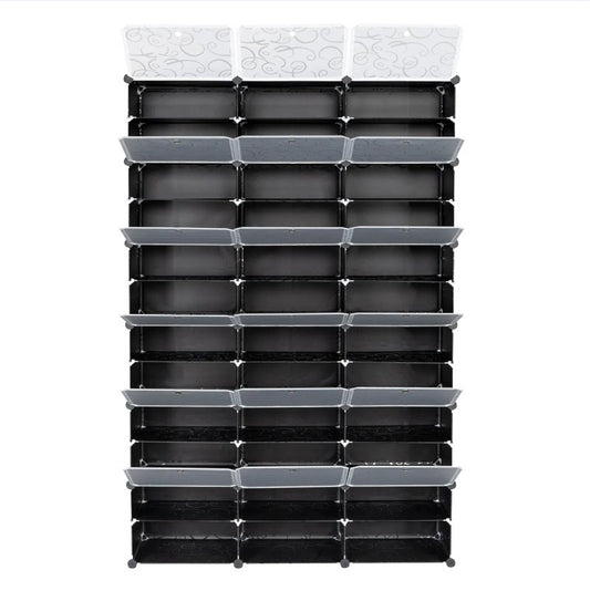 US Local 12 Layer Portable 72 Pairs Shoe Rack Storage Rack 36 Grid Tower Rack Storage Cabinet Bracket