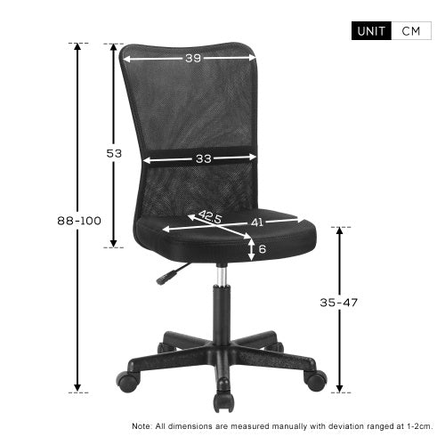 UK Local Mesh High Back Executive Adjustable Swivel Office Chair Lumbar Support Computer Desk Chair Black