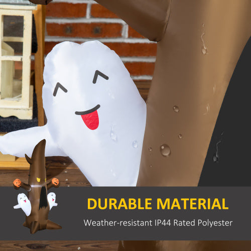 5 Halloween Inflatables Outdoor Decorations Ghost Tree With Pumpkins, Blow-Up LED Yard Decor Indoor Outdoor For Garden, Lawn, Party, Holiday