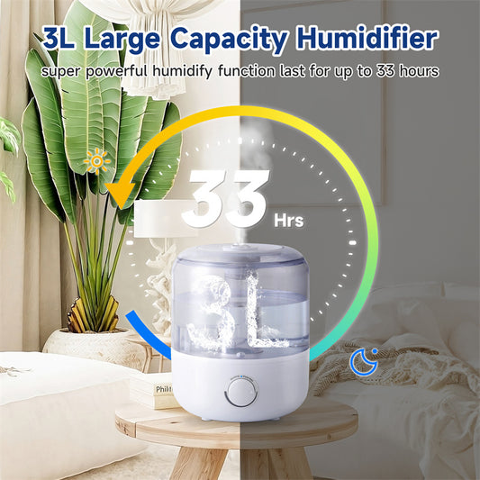 US Local 3L Mechanical Humidifier Low Water Level Protection BPA Free