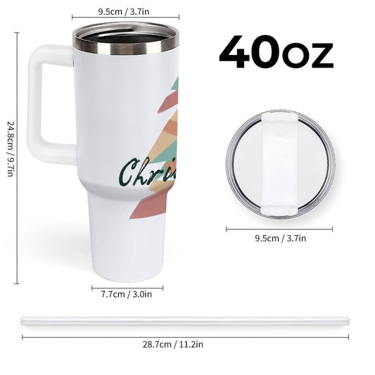 PHDT00321 POD US Local Tumbler 40 oz Large Capacity Car Cup Christmas Tree Color Brush