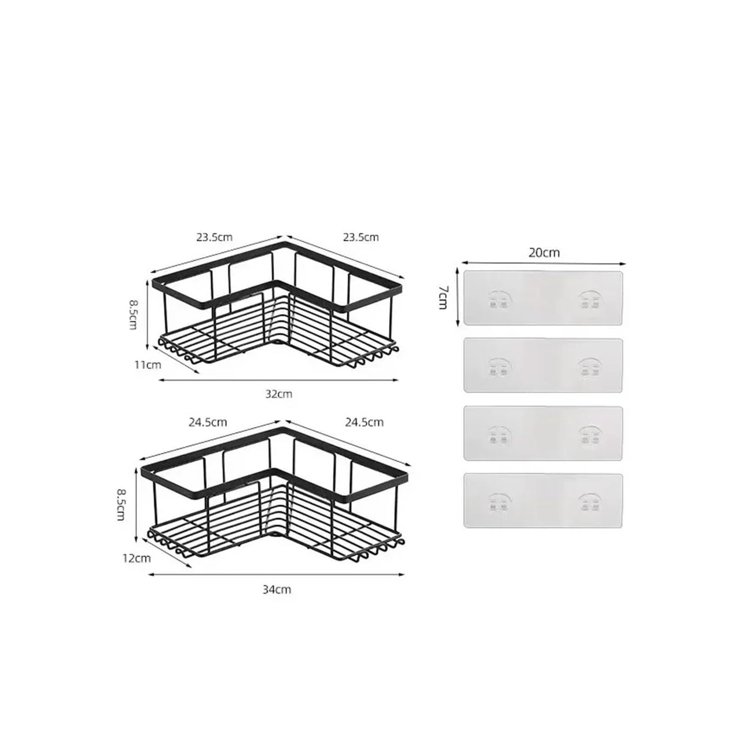 UK Local Two-piece Shower Storage Rack