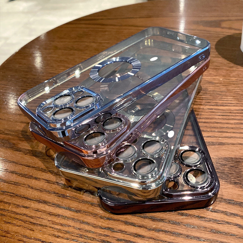 USA Local Phone Case With Camera Protector Advanced Electroplating Integrated With Lens Protector Phone Case For Iphone12 13promax Simple 11 Soft