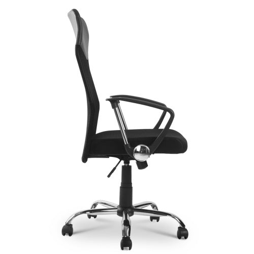 UK Local Mesh High Back Executive Multicolour Adjustable Swivel Office Chair, Recline, Mesh Seat Black