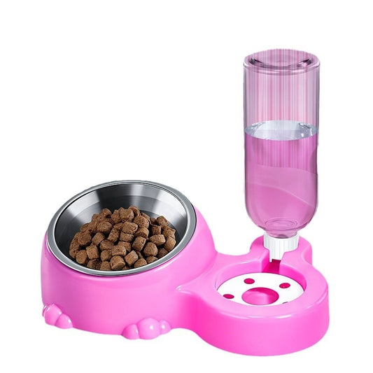 Cat Bowl Automatic Water Dispenser Kitten Puppy Food Basin Rice Bowl
