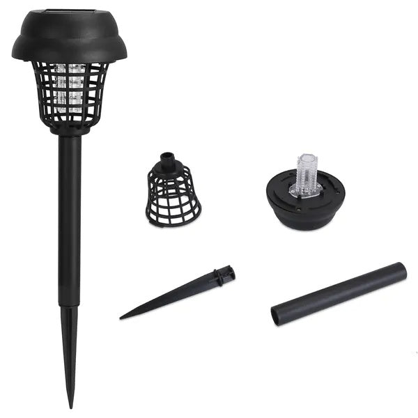 4 Pack Solar Powered Mosquito Zapper Outdoor Insect Killer Torch Waterproof Bug Zapper With UV Light White Light For Yard Garden Farm Patio