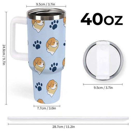PHDT00357 POD US Local Tumbler 40 oz Large Capacity Car Cup Dog Cat Love Pet Paw