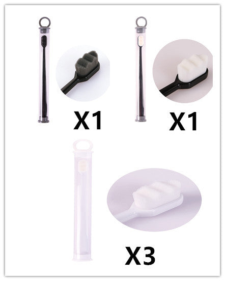 USA Local Ultra-fine Toothbrush Super Soft Bristle Deep Cleaning Brush Portable For Oral Care Tools Teeth Care Oral Cleaning Travel