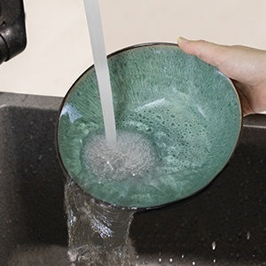 US Local Creative Western Kiln Change Peacock Green Bowl 30oz Bowl Set Of 4 For Cereal, Salad, Pasta, Soup, Dessert, Serving Dishwasher, Microwave And Oven