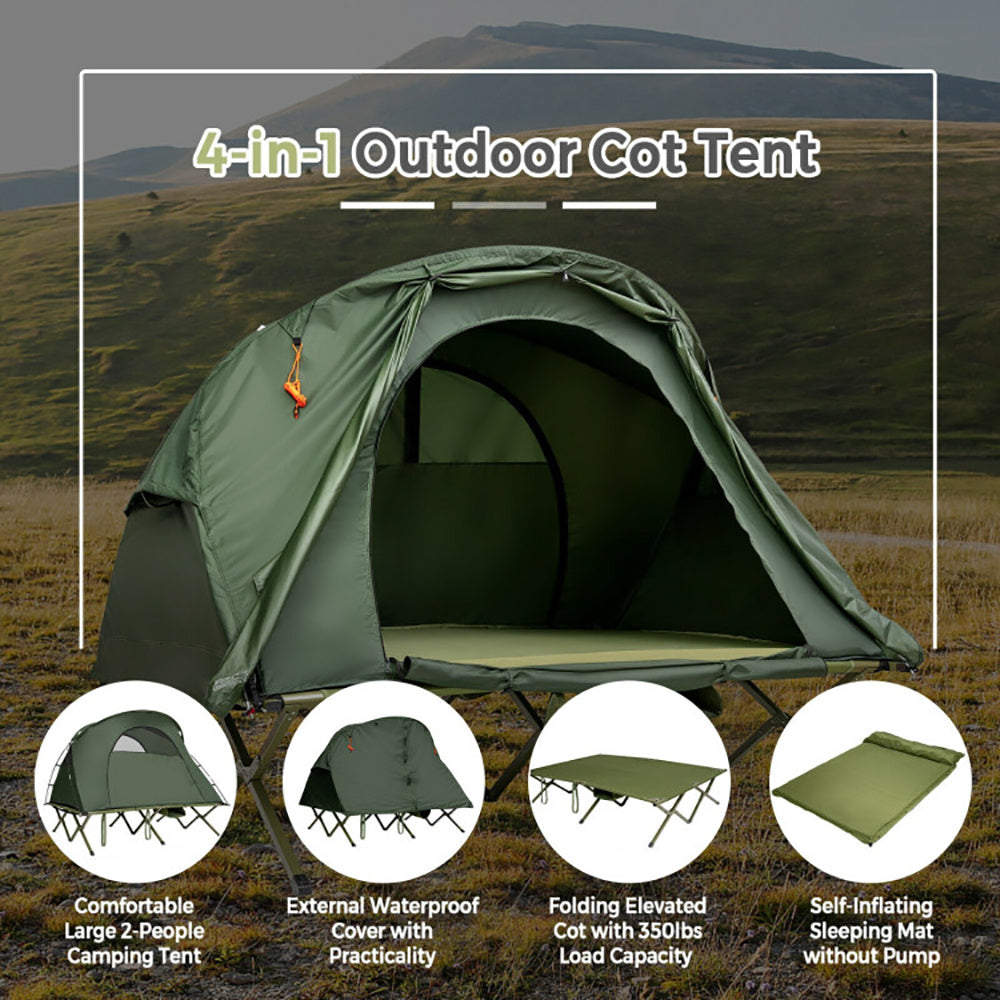 US Local 2-Person Outdoor Camping Tent With External Cover