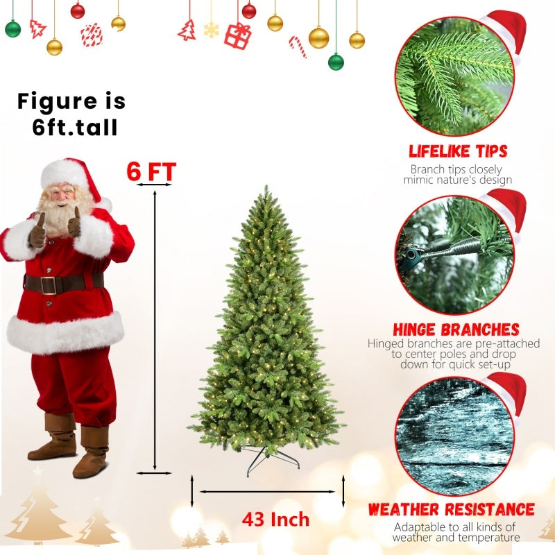 US Local 6ft PE, PVC Mixed Christmas Tree