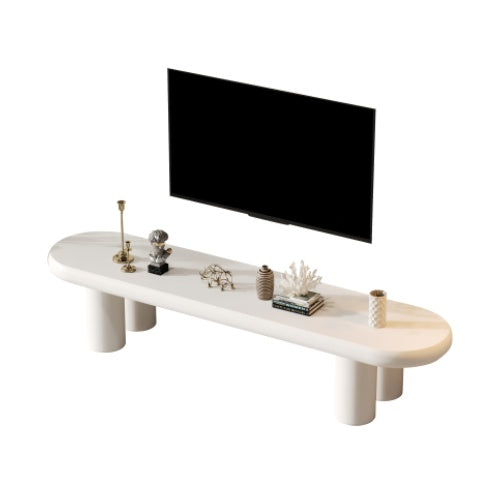 UK Local White Painted TV Stand Cabinet For TV Up To 70 Inch, TV Unit TV Console Table, Wooden Entertainment Center For Living Room, Dining Room, Bedroom