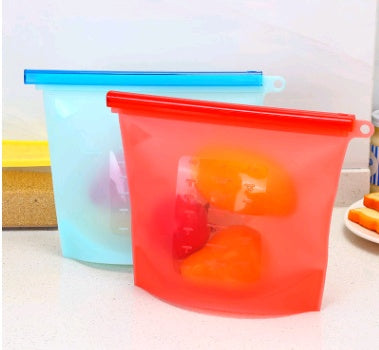 US Local Silicone fresh-keeping bag vacuum sealed bag food storage bag refrigerator food fruit storage bag