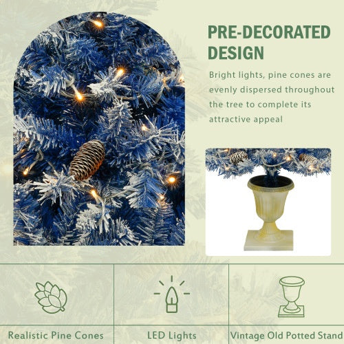 US Local Pre-lit Christmas Tree Artificial Christmas 4-piece Set