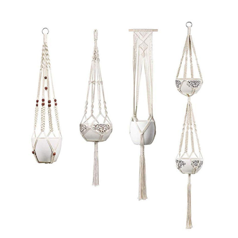 USA Local 4 Pack - Macrame Hanging Baskets