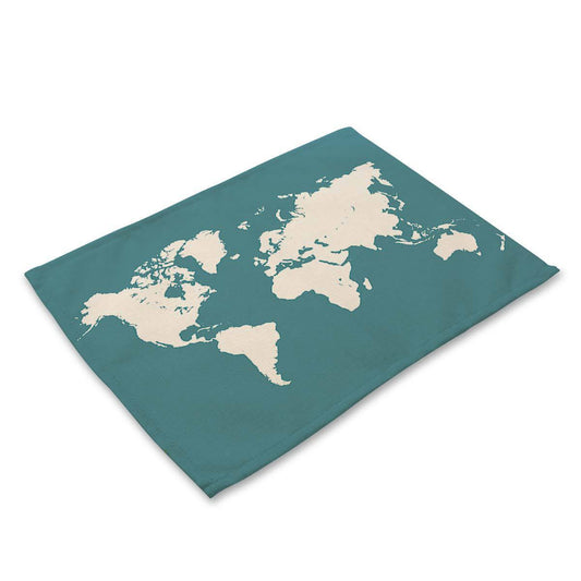 Creative world map placemat