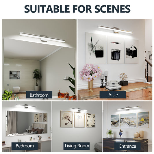 US Local Modern LED Vanity Lights For Bathroom 32IN 16W Daylight White Chrome Light Fixtures Bathroom Lights Over Mirror Vanity Lighting Fixtures Vanity Light