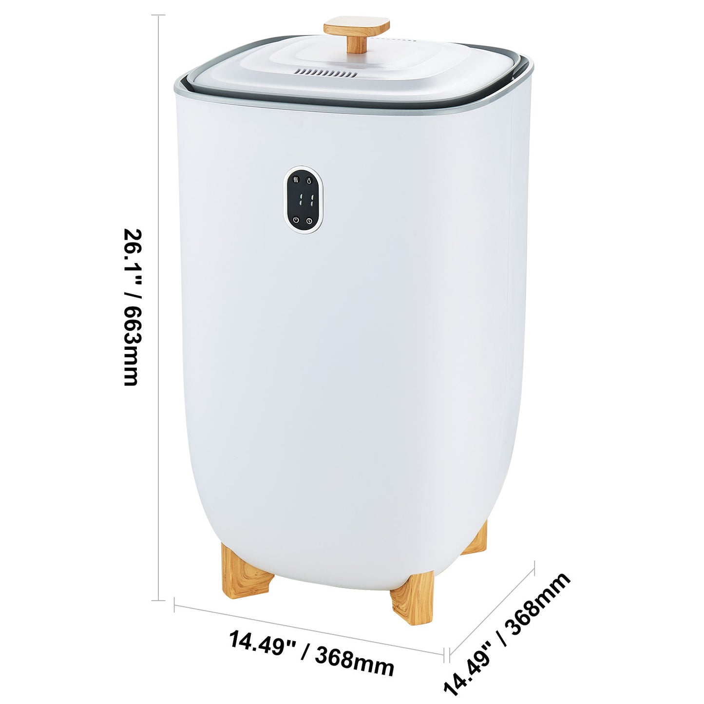 US Local VEVOR 35L Large Towel Warmer Bucket With LED Screen Drying Fuction & Timer White