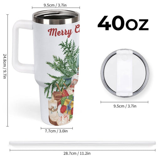 PHDT00340 POD US Local Tumbler 40 oz Large Capacity Car Cup Christmas, Santa Claus