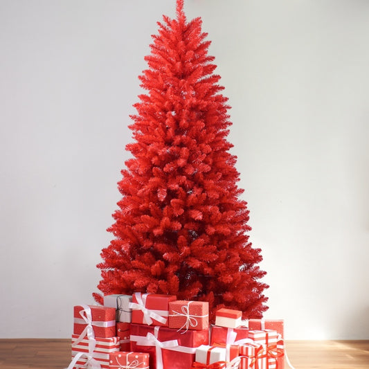 US Local PVC Christmas Tree, Christmas Decorations, Red