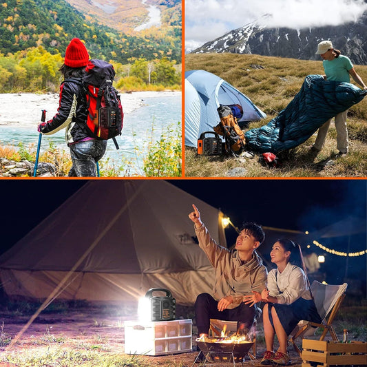 US Local 150W Portable Power Station, 155Wh 42000mAh Outdoor Solar Generator 110V AC DC Port, Used For Home Backup, Outdoor RV Camping, Emergency Lithium Battery Power Outage, Black, No Solar Panel