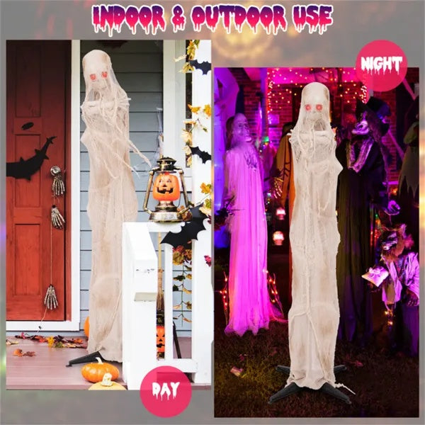 6FT Halloween Decorations With LED Red Glow Eyes
