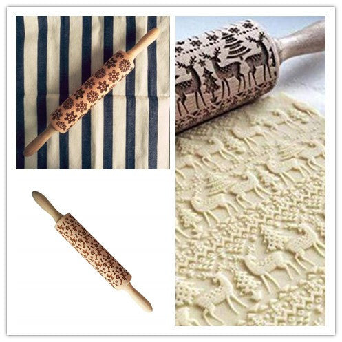 USA Local Rolling Pin Christmas Embossing