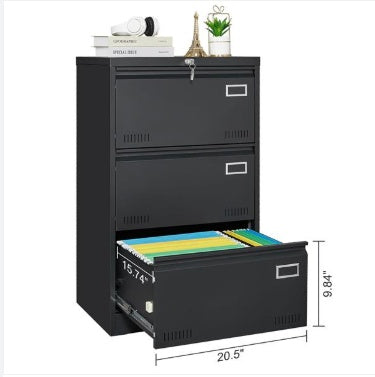 US Local Horizontal File Cabinet With 3 Drawers