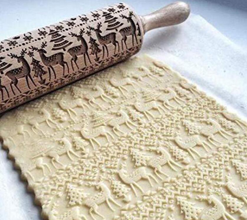 USA Local Rolling Pin Christmas Embossing