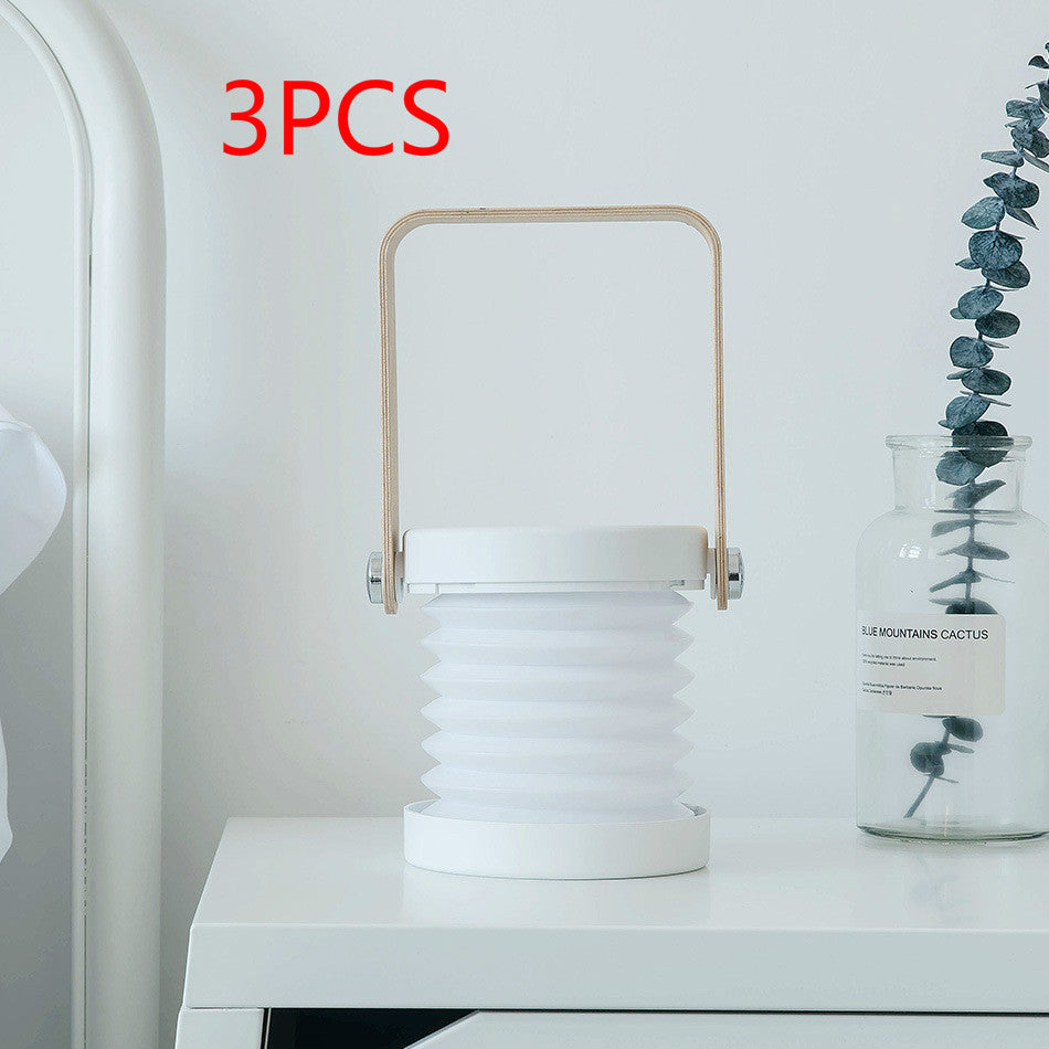 USA Local Foldable Touch Dimmable Reading LED Night Light Portable Lantern Lamp USB Rechargeable For Home Decor