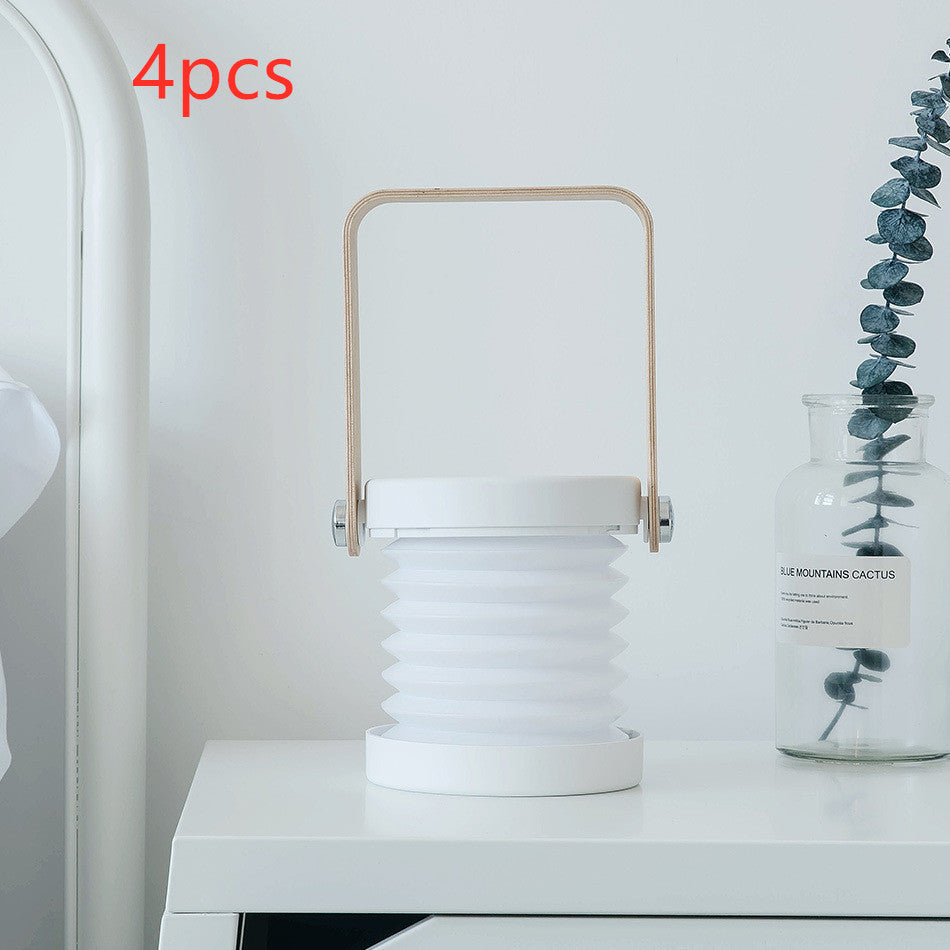 USA Local Foldable Touch Dimmable Reading LED Night Light Portable Lantern Lamp USB Rechargeable For Home Decor
