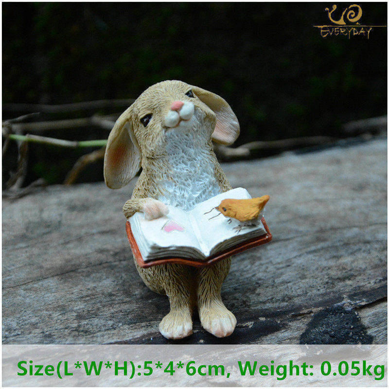 US Local Creative Decorations Cute Bunny Resin Ornaments