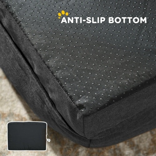 UK Local PawHut Calming Dog Bed Pet Mattress W Removable Cover, Anti-Slip Bottom, For Medium Dogs, 90L X 69W X 21Hcm - Charcoal Grey
