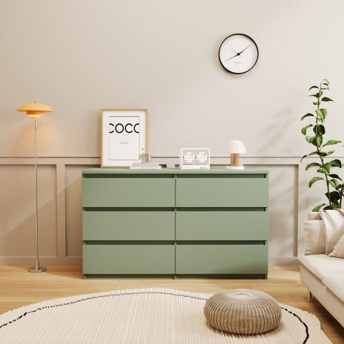 US Local Green Large 6-drawer Cabinet Dressing Table