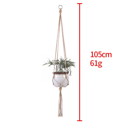 US Local Hand-woven plant hanging basket cotton rope sling basket