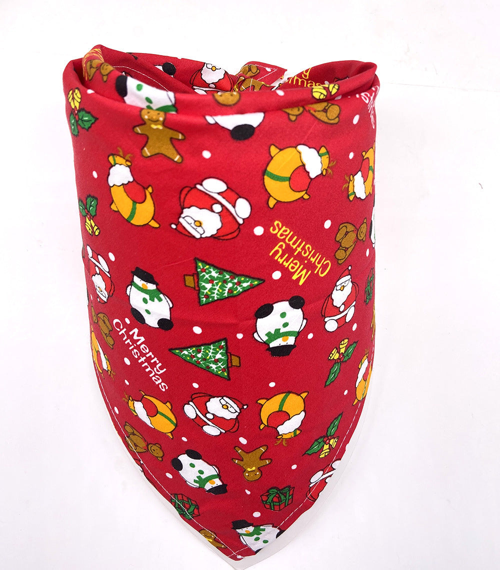 Christmas Triangular Binder Cotton Dog