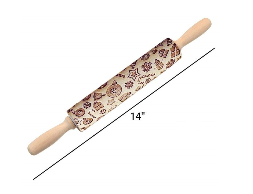 USA Local Rolling Pin Christmas Embossing