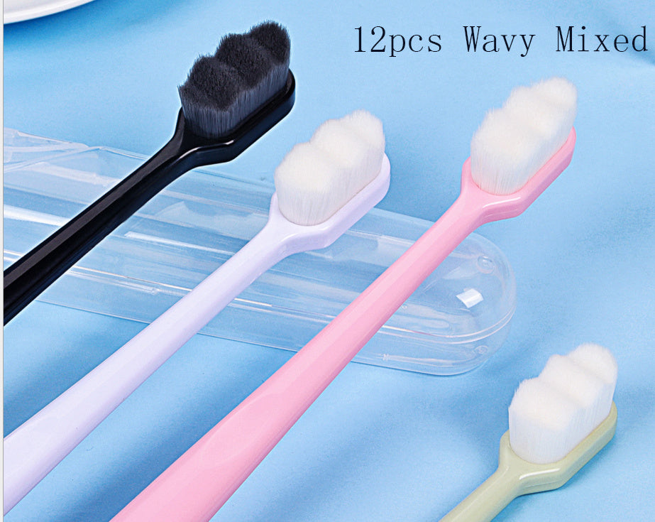 USA Local Ultra-fine Toothbrush Super Soft Bristle Deep Cleaning Brush Portable For Oral Care Tools Teeth Care Oral Cleaning Travel