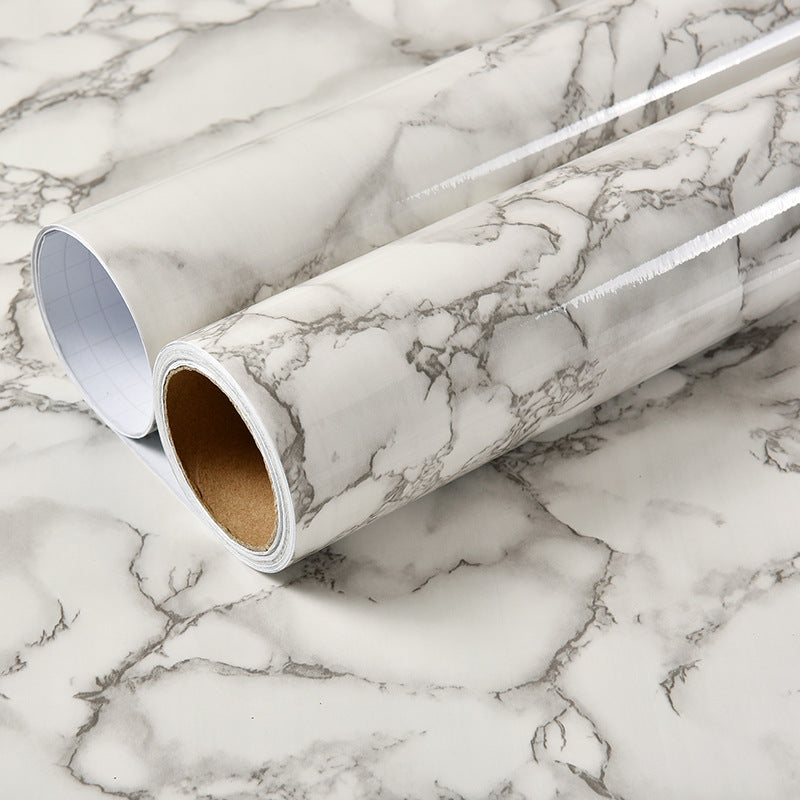 USA Local Imitation Marble Pattern Waterproof And High Temperature Resistant Kitchen Furniture Renovation Wallpaper