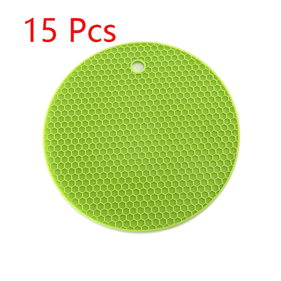Square honeycomb cushion silicone placemat