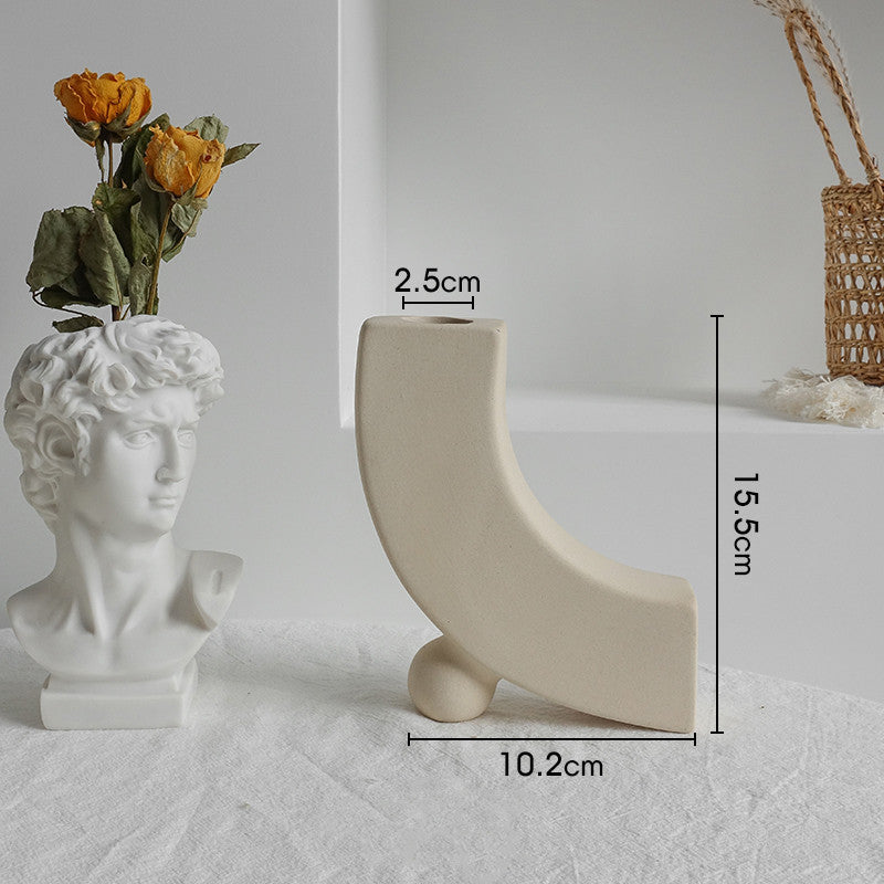 USA Local Simplicity Ceramic Vase Dry Flower Arrangement Home Decoration Ornament Living Room Display Art Vases