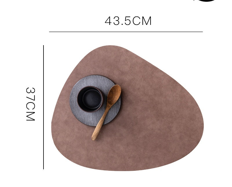 Leather Placemat Waterproof and Oilproof Pad Anti-scald Heat Insulation Pad