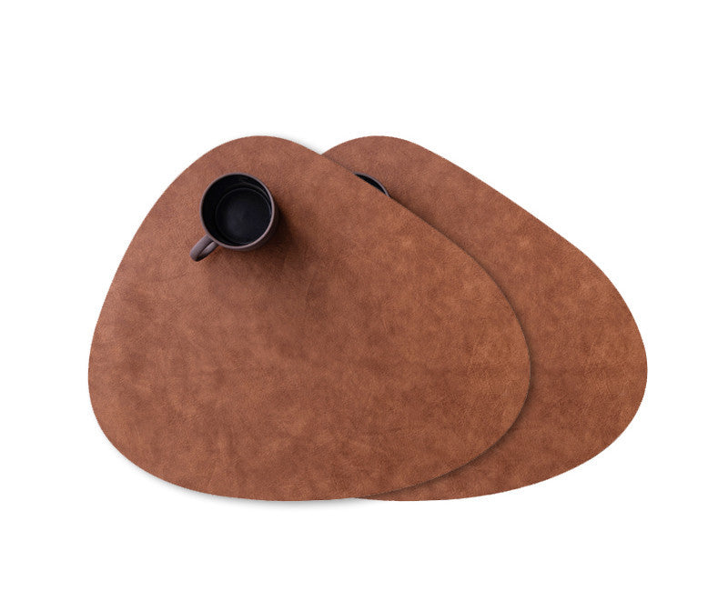 Leather Placemat Waterproof and Oilproof Pad Anti-scald Heat Insulation Pad